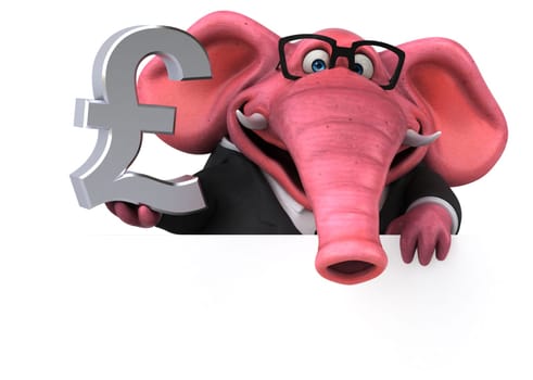Fun elephant - 3D Illustration