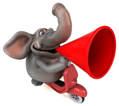 Fun elephant - 3D Illustration
