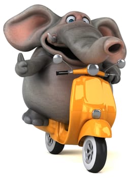 Fun elephant - 3D Illustration