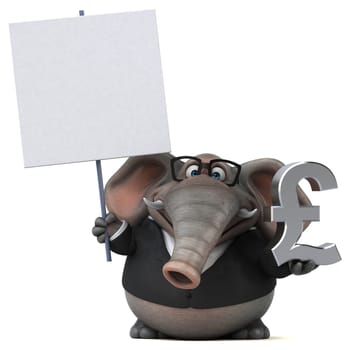 Fun elephant - 3D Illustration