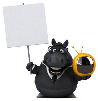 Fun horse - 3D Illustration