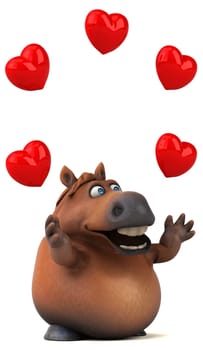 Fun horse - 3D Illustration