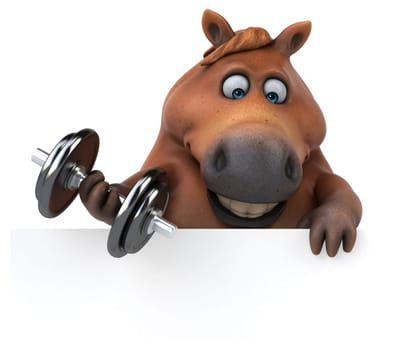 Fun horse - 3D Illustration