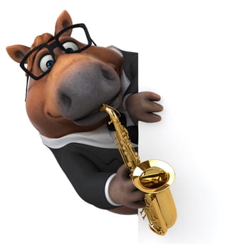 Fun horse - 3D Illustration