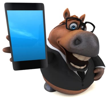 Fun horse - 3D Illustration