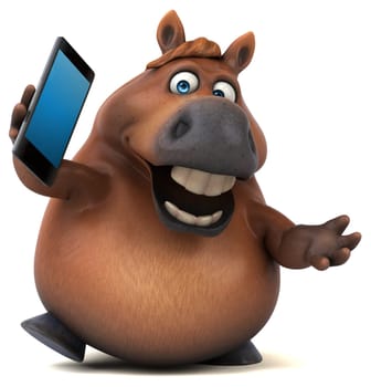 Fun horse - 3D Illustration