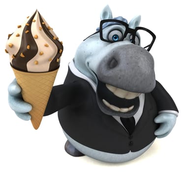 Fun horse - 3D Illustration