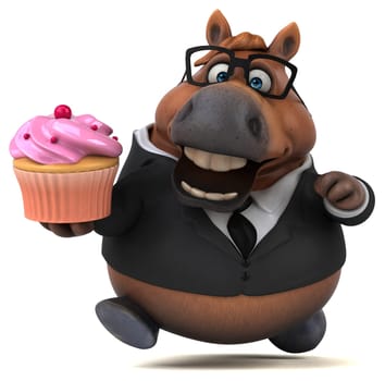 Fun horse - 3D Illustration