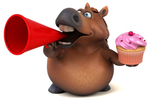 Fun horse - 3D Illustration