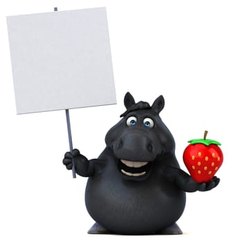 Fun horse - 3D Illustration