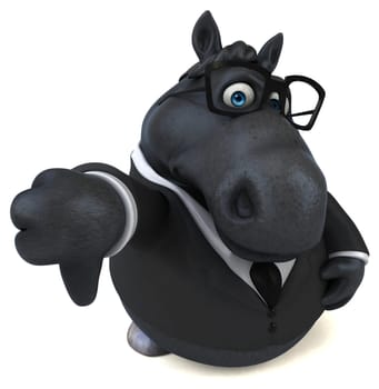 Fun horse - 3D Illustration