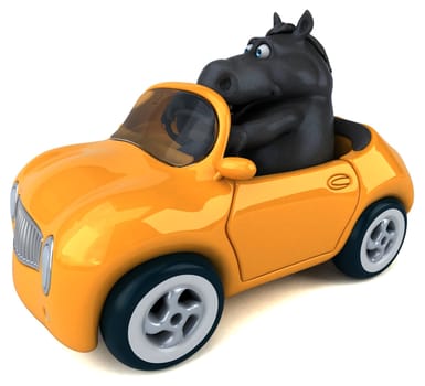 Fun horse - 3D Illustration