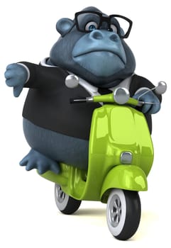 Fun gorilla - 3D Illustration