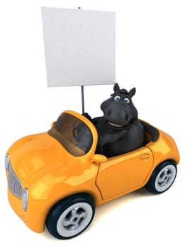 Fun horse - 3D Illustration