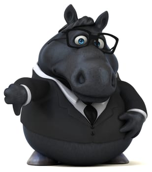 Fun horse - 3D Illustration