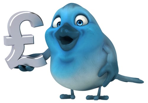 Fun bird - 3D Illustration