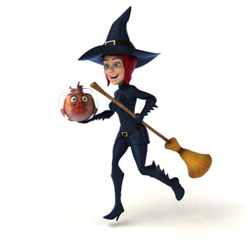 Sexy witch - 3D Illustration
