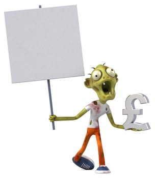 Fun zombie - 3D Illustration