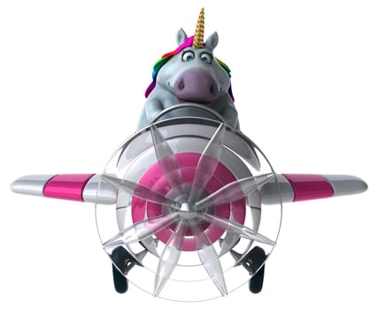 Fun unicorn - 3D Illustration