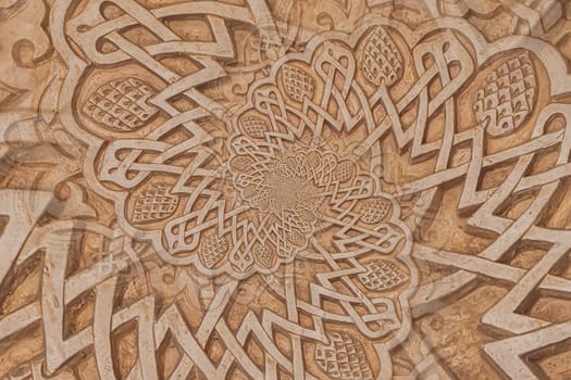 Arab background remanding to Islam culture. Design created from a 13th century architectural detail using droste effect.
