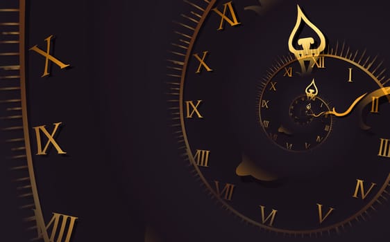 Droste effect background. Abstract design for concepts related to time, deadline and business.