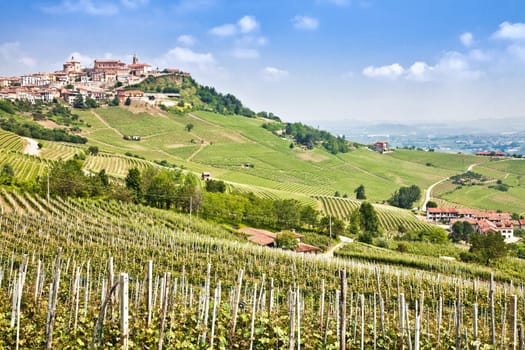 La Morra. Traditional village close to Barolo and Alba, in Piedmont Region, Italy.