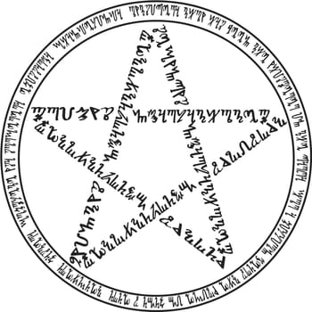 pentagram satan occult devil  paganism illustration