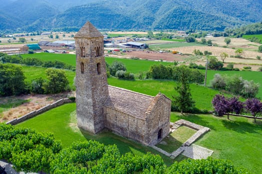 Hermitage of Sant Marc de Batlliu in Coll de Nargo, Catalonia Spain, front side view