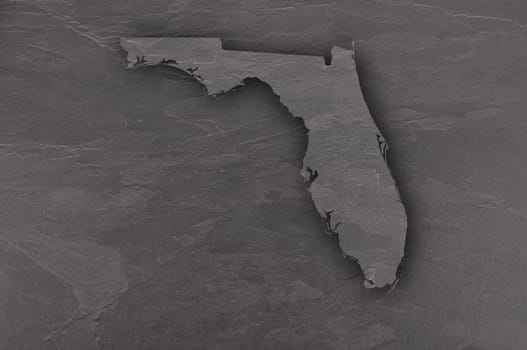 Map of Florida on dark slate
