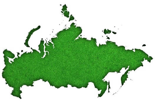 Map of Russia on green felt