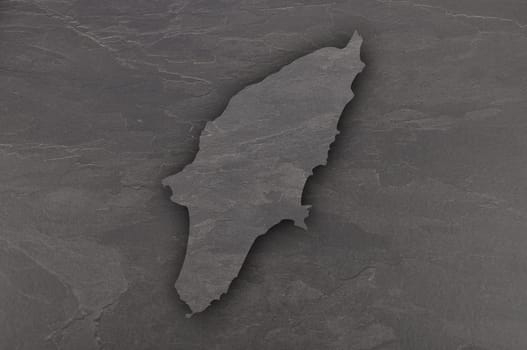 Map of Rhodes on dark slate