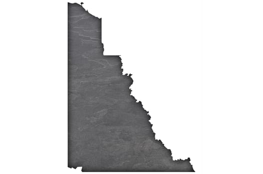 Map of Yukon on dark slate