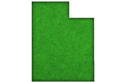 Map of Utah on green felt