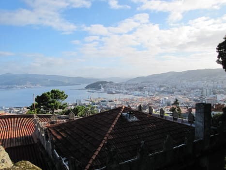 Vigo, Spain - June 12, 2019: Vigo Architecture. Buildings and streets of the city.