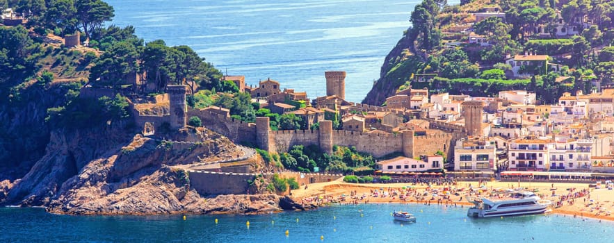 The Spain Landscape Tossa de Mar Castle, popular place