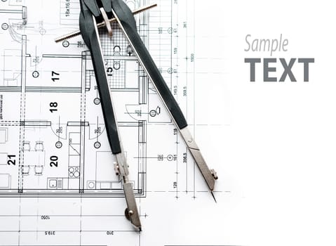 dividers on the architectural project with empty space for your text