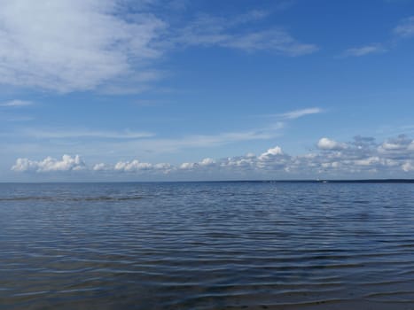 blue seascape concept of summer vacation at sea
