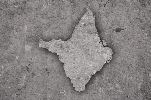 Map of Amapa on weathered concrete