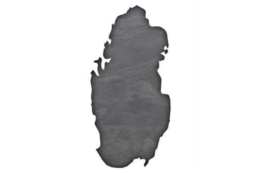 Map of Qatar on dark slate