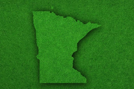 Map of Minnesota on green felt