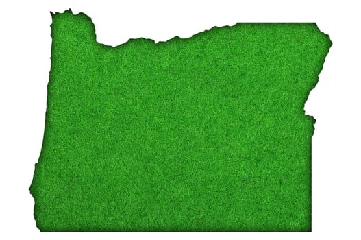 Map of Oregon on green felt