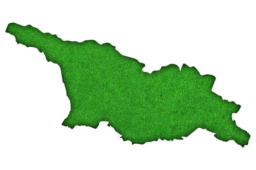 Map of Georgia on green felt