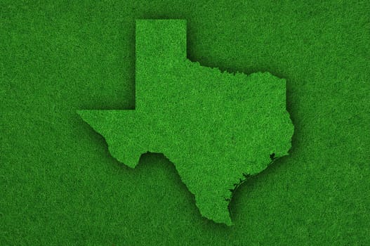 Map of Texas on green felt