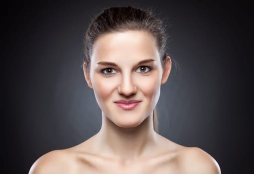 Young naturally beautiful woman with great skin complexion