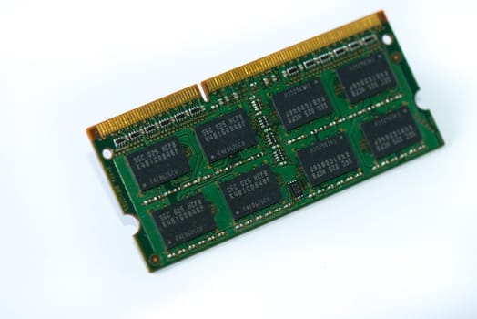Closeup of a memory Ram chip module