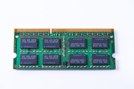 Closeup of a memory Ram chip module
