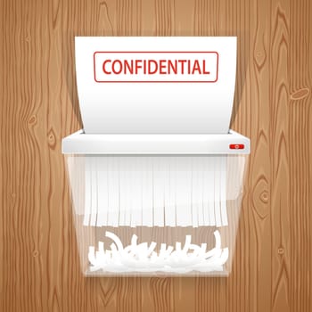 Shredding Documents for Security. Clipping paths included in additional jpg format.