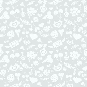 Sweet Light Valentine Pattern. Clipping paths included in additional jpg format.