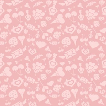 Sweet Pink Valentine Pattern. Clipping paths included in additional jpg format.