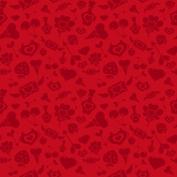 Sweet Red Valentine Pattern. Clipping paths included in additional jpg format.